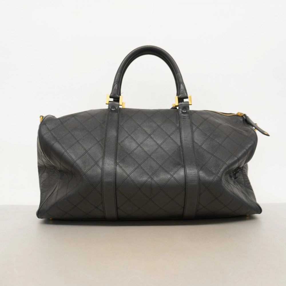 CHANEL Black Lambskin Leather Boston Bag - Picture 16 of 16